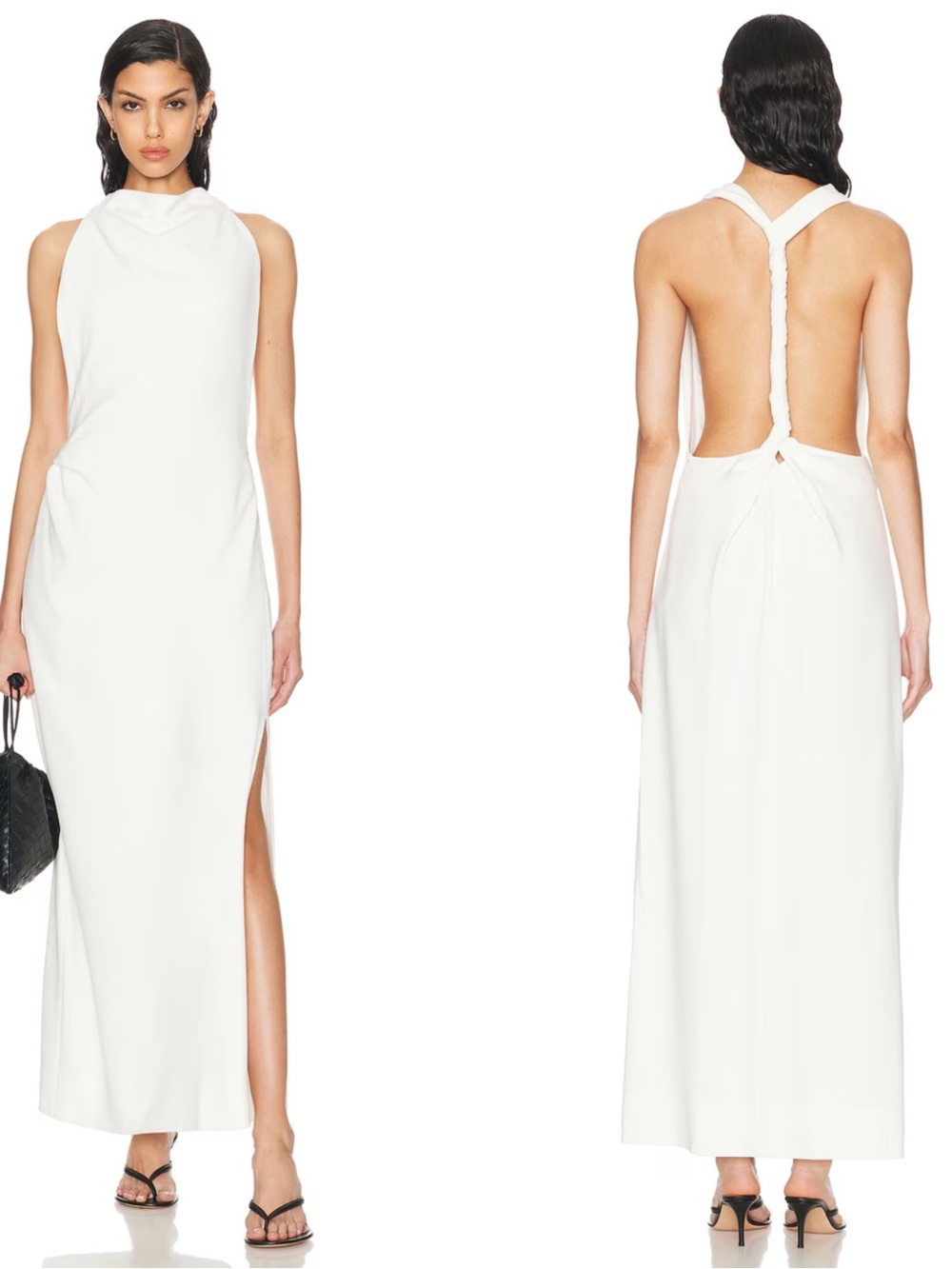 PROENZA SCHOULER Selena Twist Back White Maxi Dress Size 4